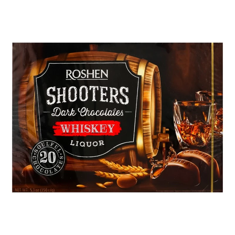 Набір цукерок Whiskey Shooters Roshen, 150 г