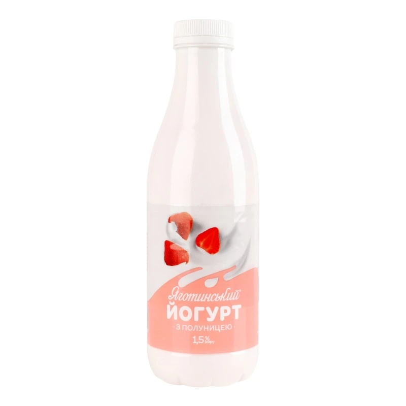 Йогурт 1.5% Полуниця Яготинський, 750 г