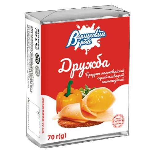 Сир плавлений 55% Дружба Вершковий Рай, 70 г
