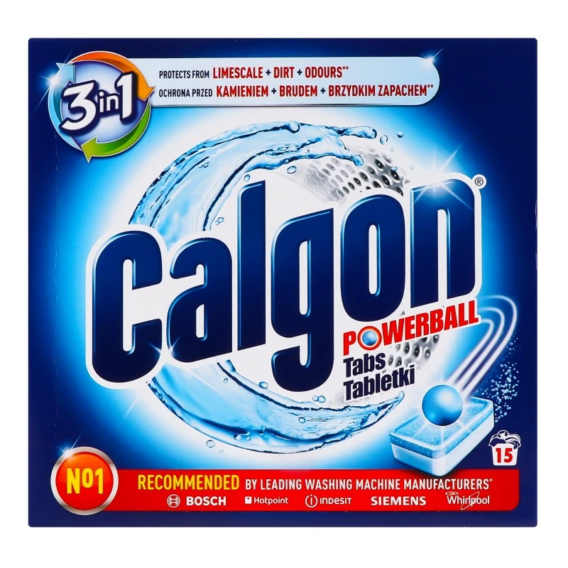 Таблетки для посудомийних машин 4в1 Power Tabs Calgon, 15 шт/уп.