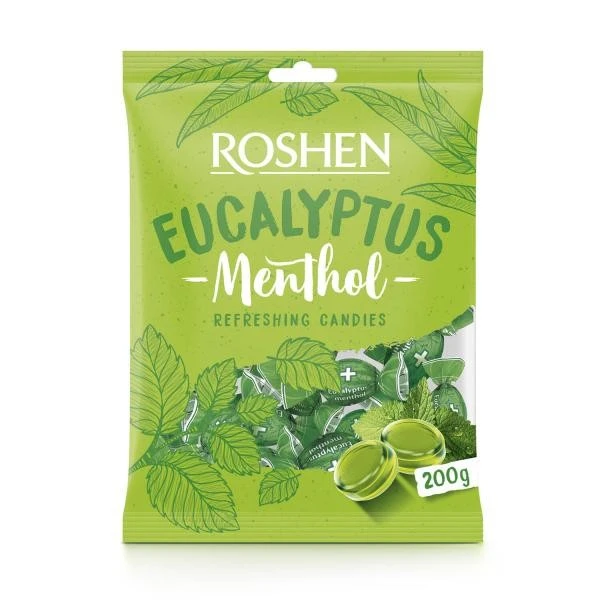 Карамель льодяникова Eucalyptus-menthol Roshen, 200 г