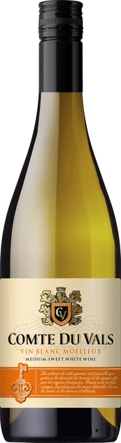 Вино 10.5% біле напівсолодке Blanc medium sweet Comte du Vals, пл 0.75 л