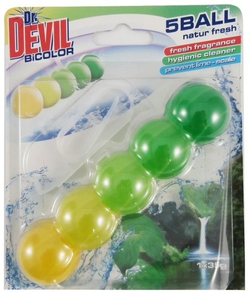 Блок для очищення унітазу Bicolor Природна свіжість Dr.Devil, 1 шт/уп.