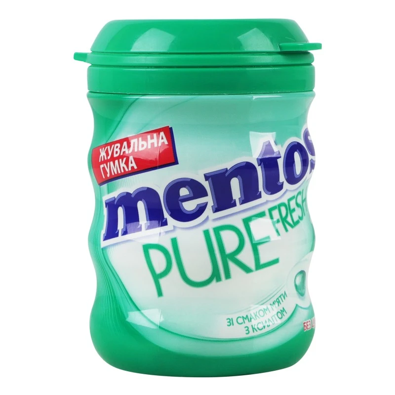 Гумка жувальна без цукру зі смаком м&#039;яти Pure fresh Mentos п/б 56г