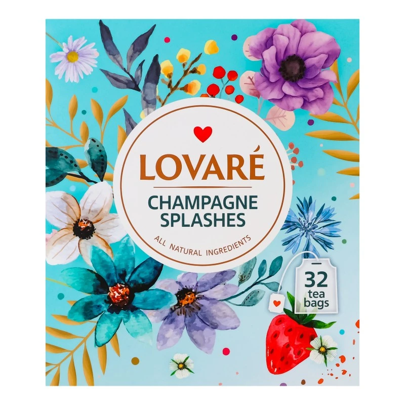 Чай пакетований бризки шампанського Lovare, 32 шт/уп.