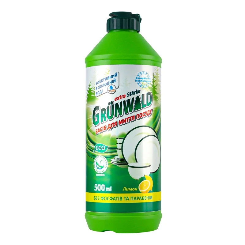 Засіб для миття посуду рідкий Лимон Grunwald, 500 мл