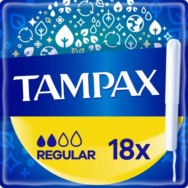 Тампони гігієнічні з аплікатором Regular Tampax, 18 шт/уп.