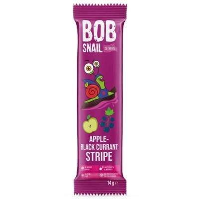 Цукерка фруктова страйпси яблоко смродина Bob Snail, 14 г
