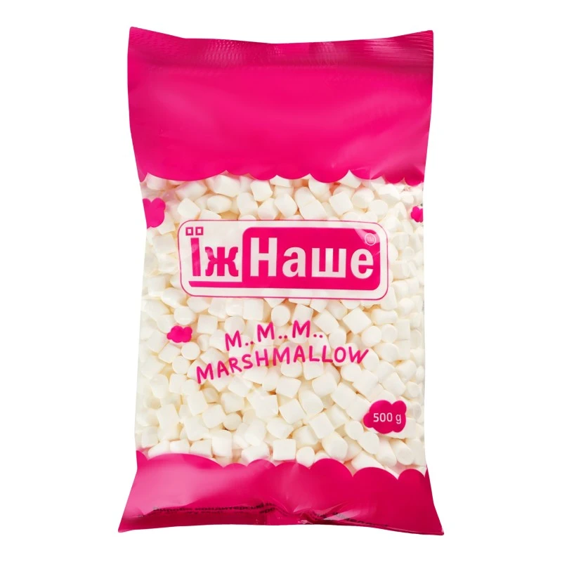 Маршмеллоу з ароматом пломбіру та ванілі Mini Snowy Mallows ЇжНаше, 500 г