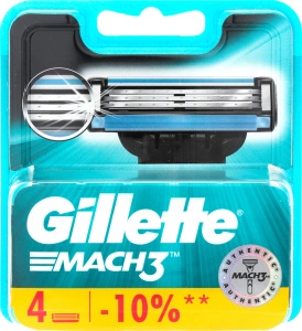 Картридж змінний для станка чоловічий Mach 3 Gillette, 4 шт