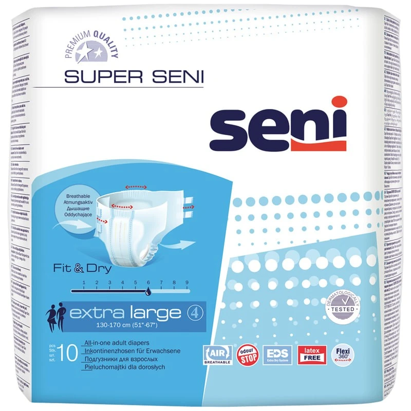 Підгузки для дорослих Super Extra Large Seni, 10 шт/уп.