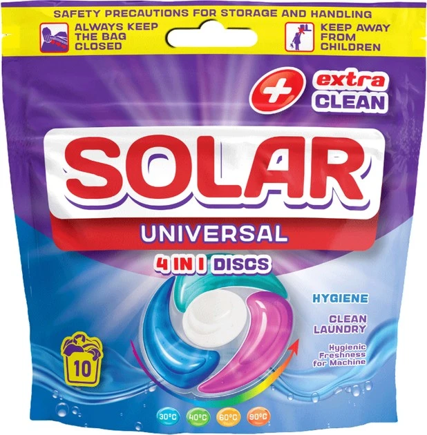 Капсули для прання Universal Solar, зіп пакет 10 шт