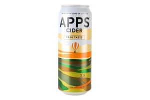 Сидр солодкий газований Груша ж/б Apps, 0.5 л