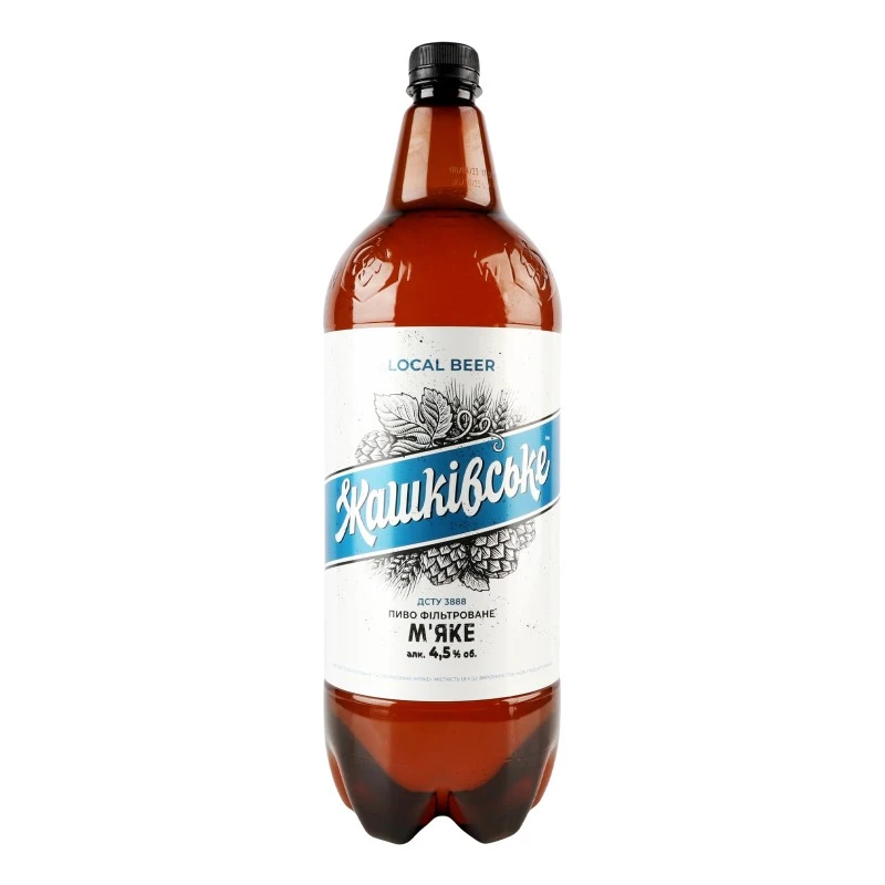Пиво світле М&#039;яке Жашківське, 1.8 л