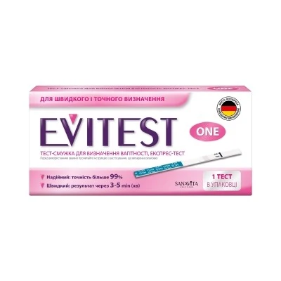 Тест-смужка для визначення вагітності One Evitest, 1 шт/уп.