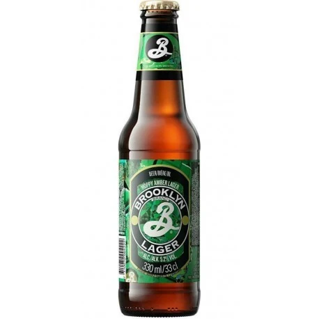 Пиво світле пастеризоване Lager Amber Brooklyn, пл. 0.33 л