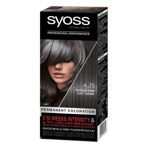Крем-фарба для волосся Permanent coloration 4_15 Syoss, 1шт