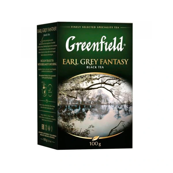 Чай листовий чорний Earl Grey Fantasy Greenfield, 100 г