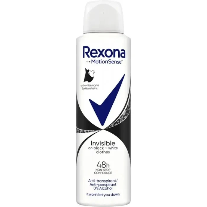 Антиперспірант Invisible on black+white clothes Rexona, 150 мл