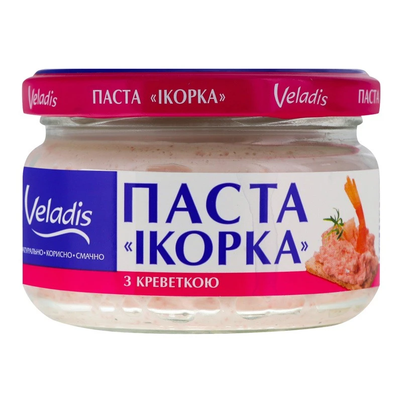 Паста з ікрою атлантичних риб з креветкою Ікорка Veladis, 160 г