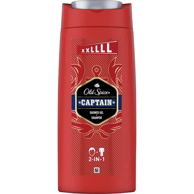 Гель-шампунь для душу Captain 2в1 Old Spice, 675 мл