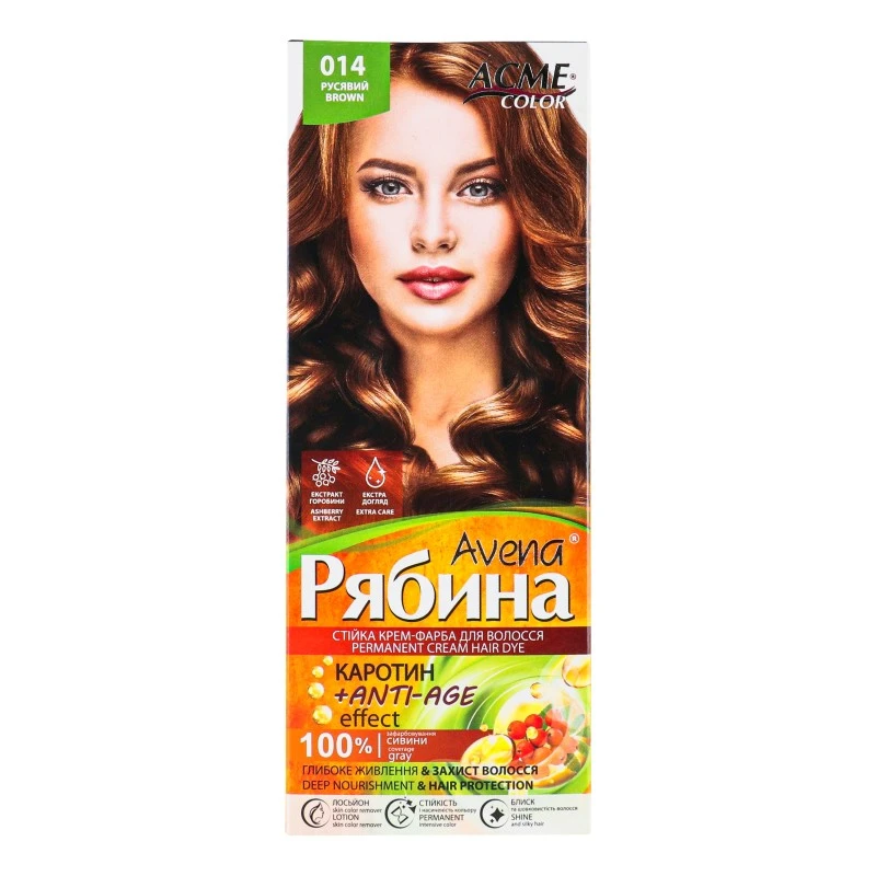 Крем-фарба для волосся Avena Рябина 014 Acme Color, 1шт