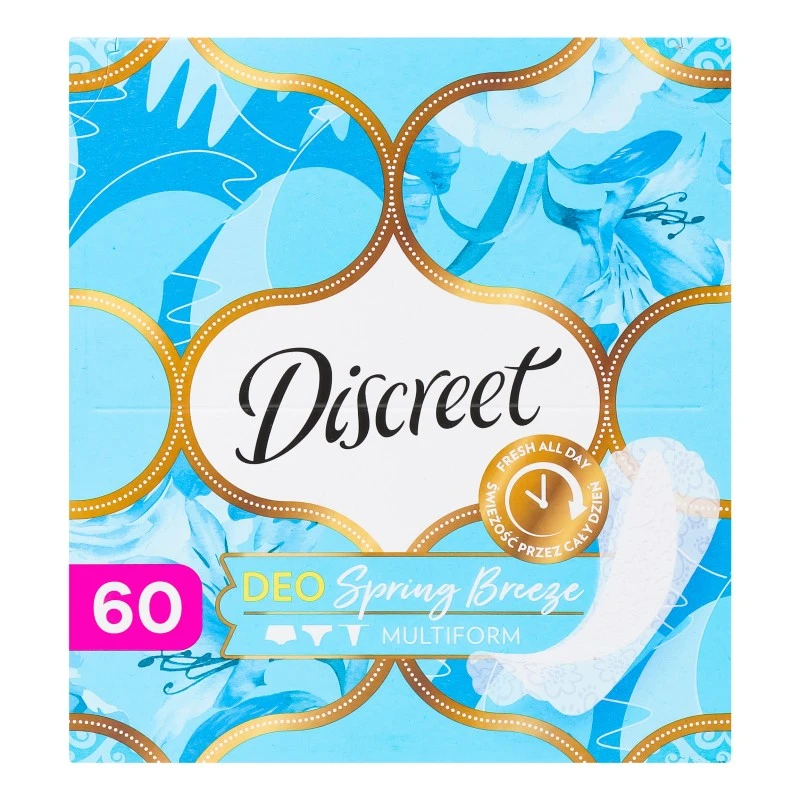 Прокладки гігієнічні щоденні Spring Breeze Deo Multiform Discreet, 60 шт/уп.
