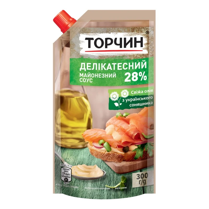 Соус майонезний 28% Делікатесний Торчин, 300 г