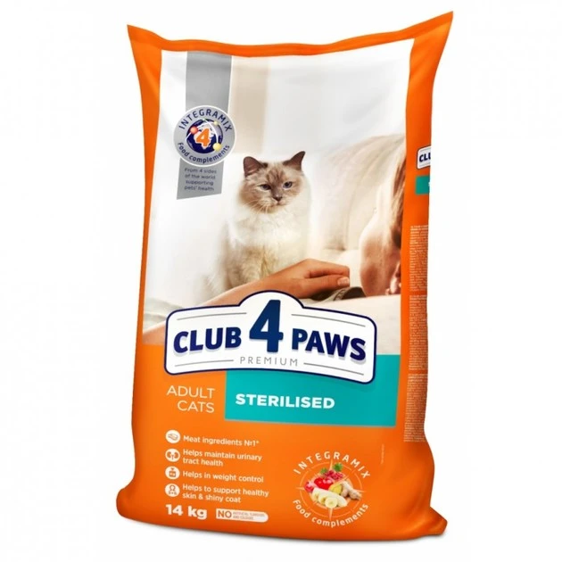 Корм сухий для котів стерилізованих Sterilised Premium Club 4 Paws