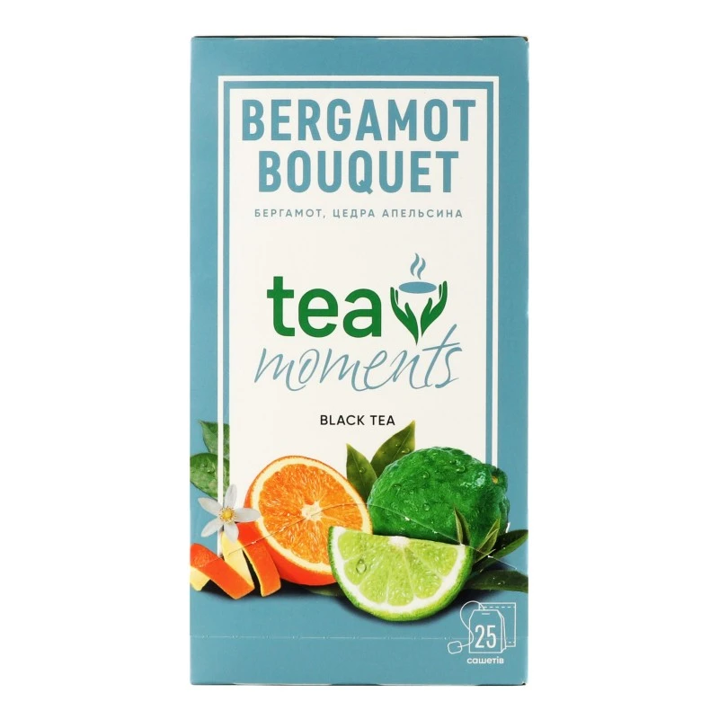Чай пакетований чорний Bergamot Bouquet Tea Moments, 25 шт/уп.