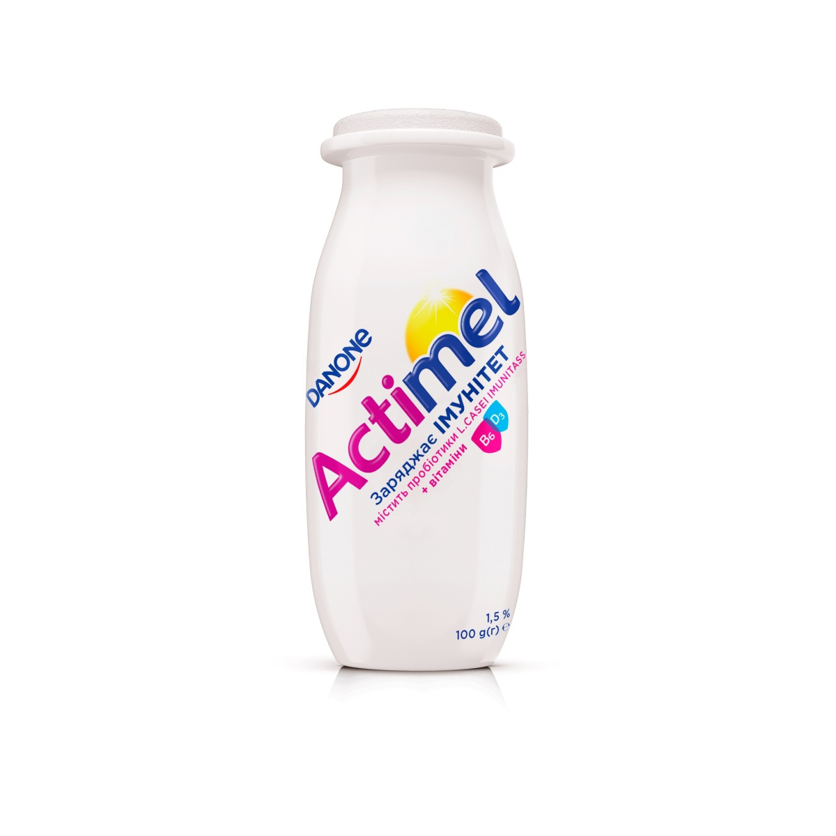 Продукт кисломолочний 1.5% солодкий Actimel п/пл 100г