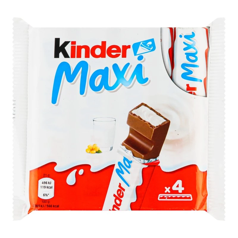 Шоколад молочний з молочною начинкою Maxi Kinder, 84 г