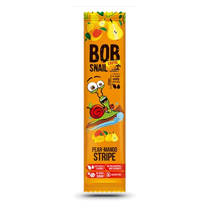 Цукерка фруктова Грушево-манговий Stripe Bob Snail, 14 г