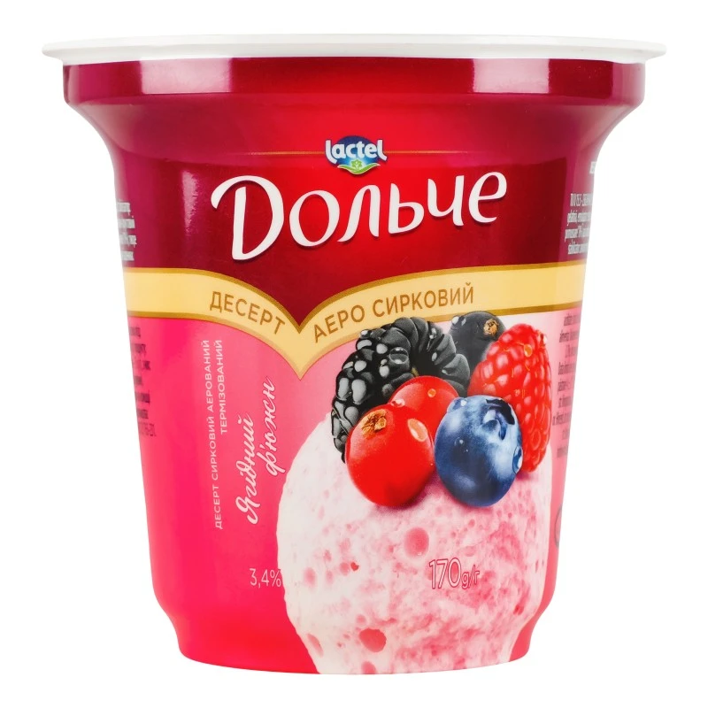 Десерт 3.4% Ягідний ф&#039;южн Дольче, 200 г