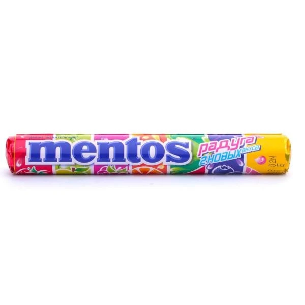 Драже жувальне зі смаком фруктів Rainbow Mentos, 37.5 г