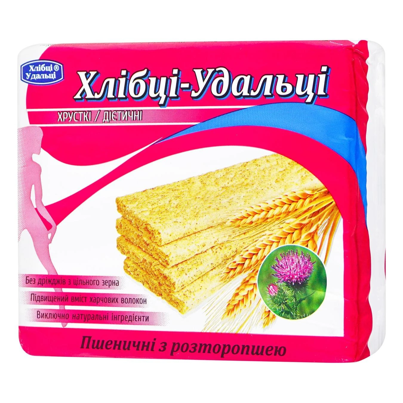Хлібці пшеничні з розторопшою Удальці, 100 г