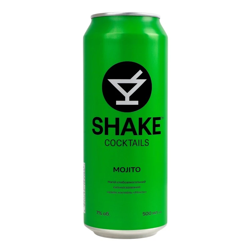 Слабоалкогольний напій газований Mojito Cocktails ж/б Shake, 0.5 л