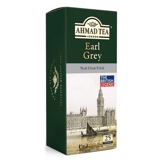 Чай пакетований чорний Earl Grey Ahmad Tea, 25 шт/уп.