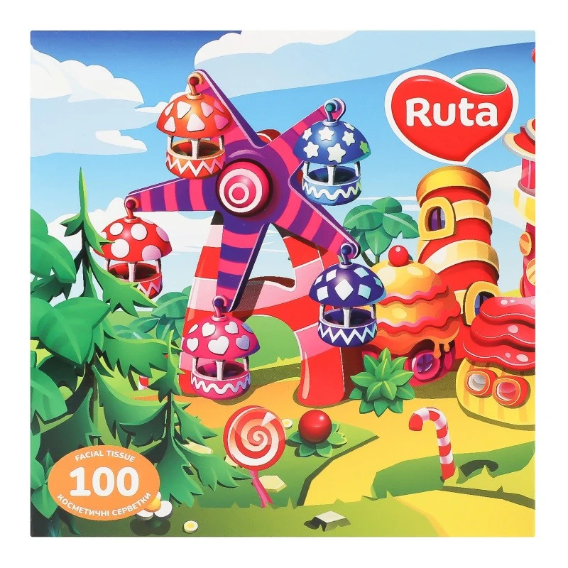 Серветки паперові 2-х шарові Ruta, 100 шт/уп.