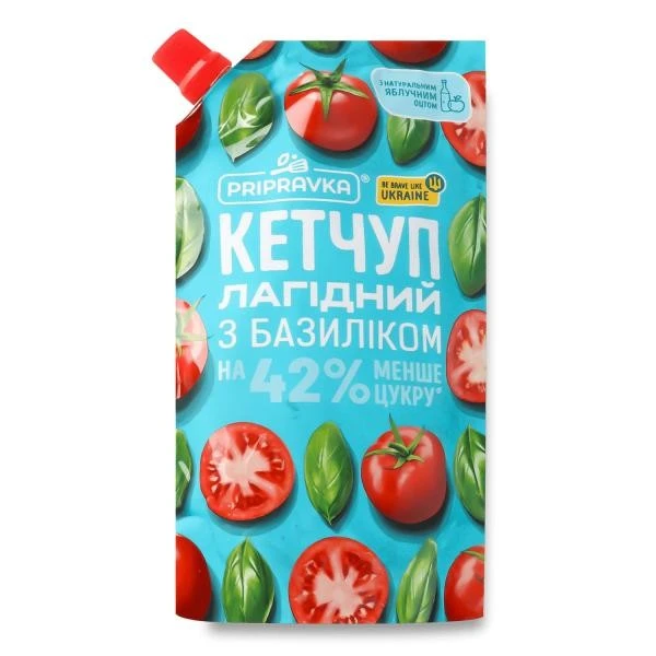 Кетчуп Лагідний з базиліком Pripravka, 250 г