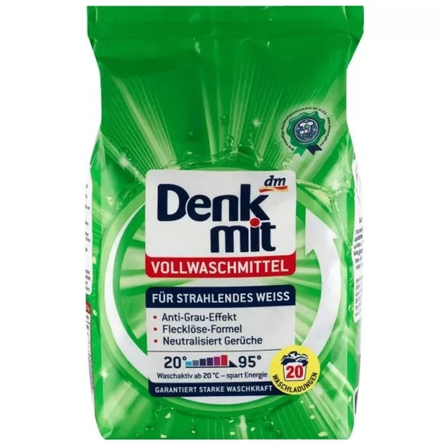Порошок для прання білих речей (20 прань) Denkmit, 1.35 кг