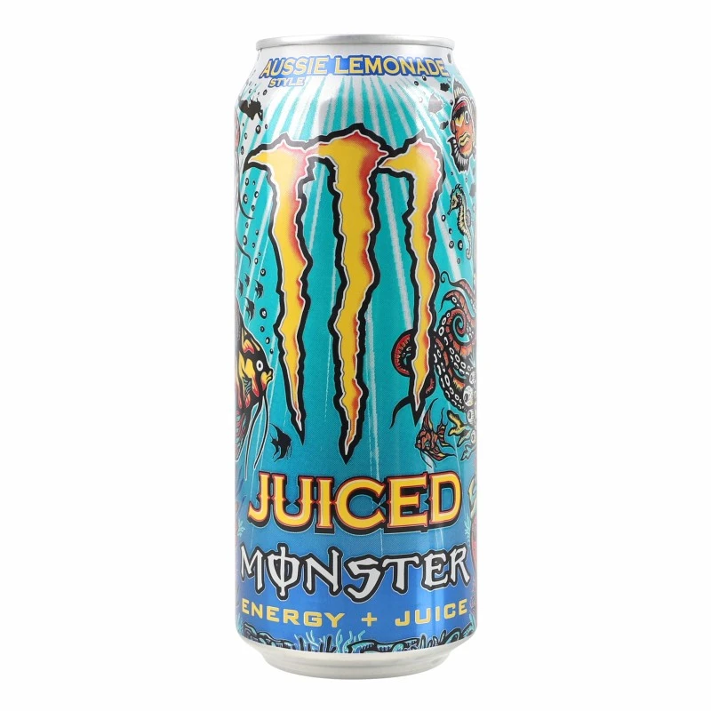 Напій енергетичний б/а газований ж/б Aussie lemonade Juiced Monster Energy, 0.5 л