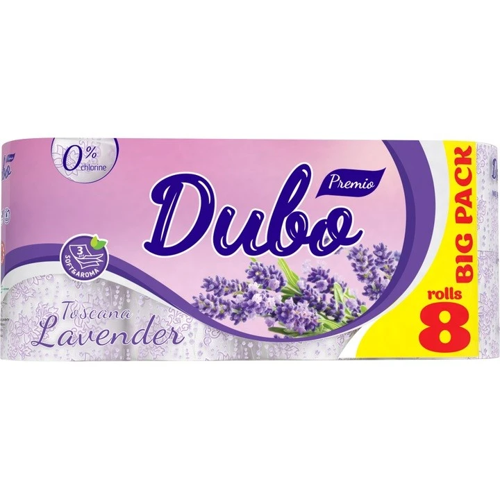Туалетний папір 3-х шаровий Toscana Lavender Premio Диво, 8 шт/уп.