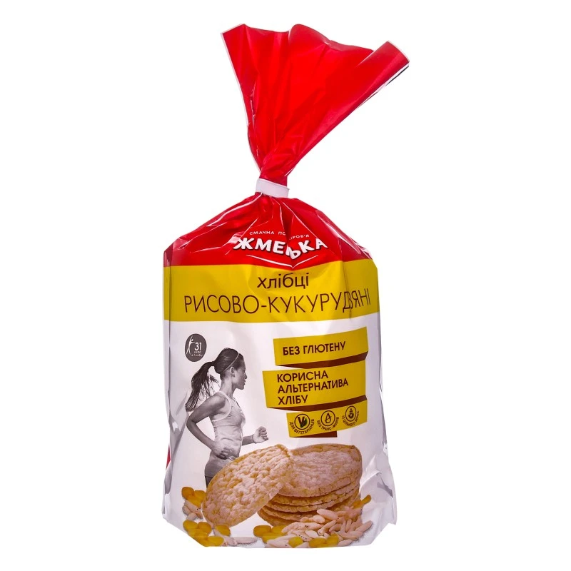 Хлібці рисові з кукурудзою Жменька, 100 г