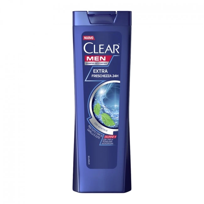 Шампунь для волосся проти лупи з ментолом Extra freschezza 24h Clear, 225 мл