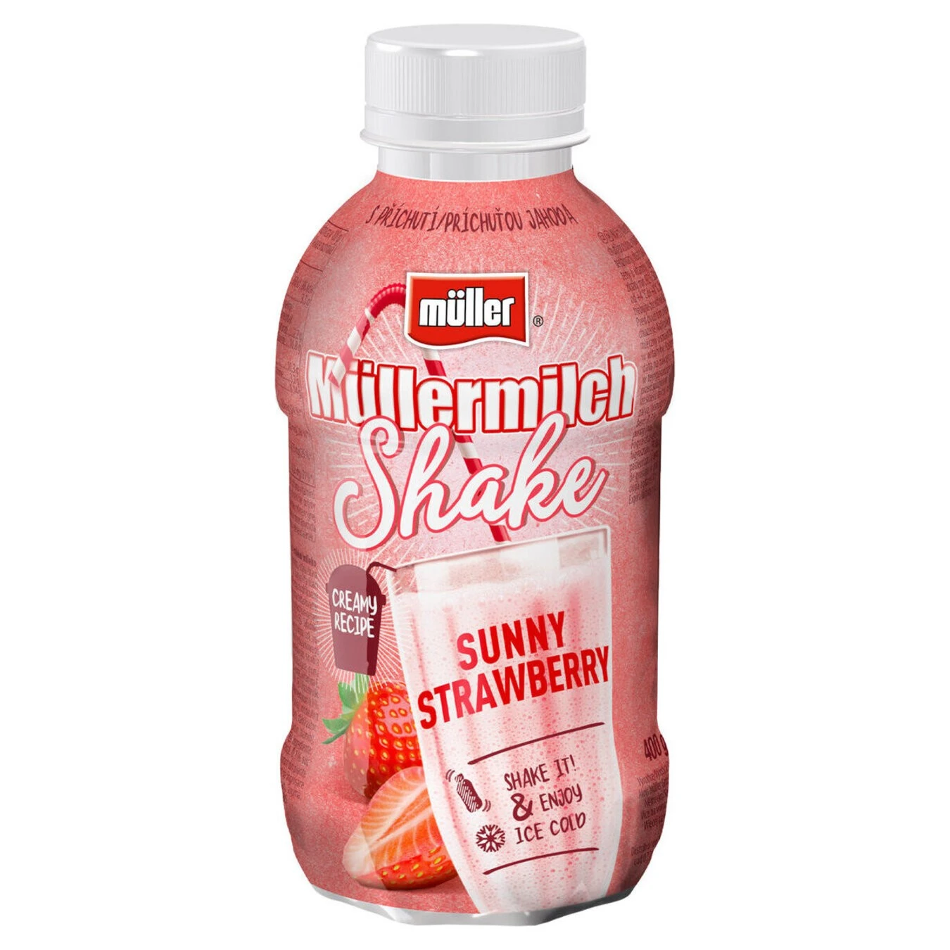Молочний шейк Mullermilch 3.3% [Сонячна полуницяk Muller, 400 г