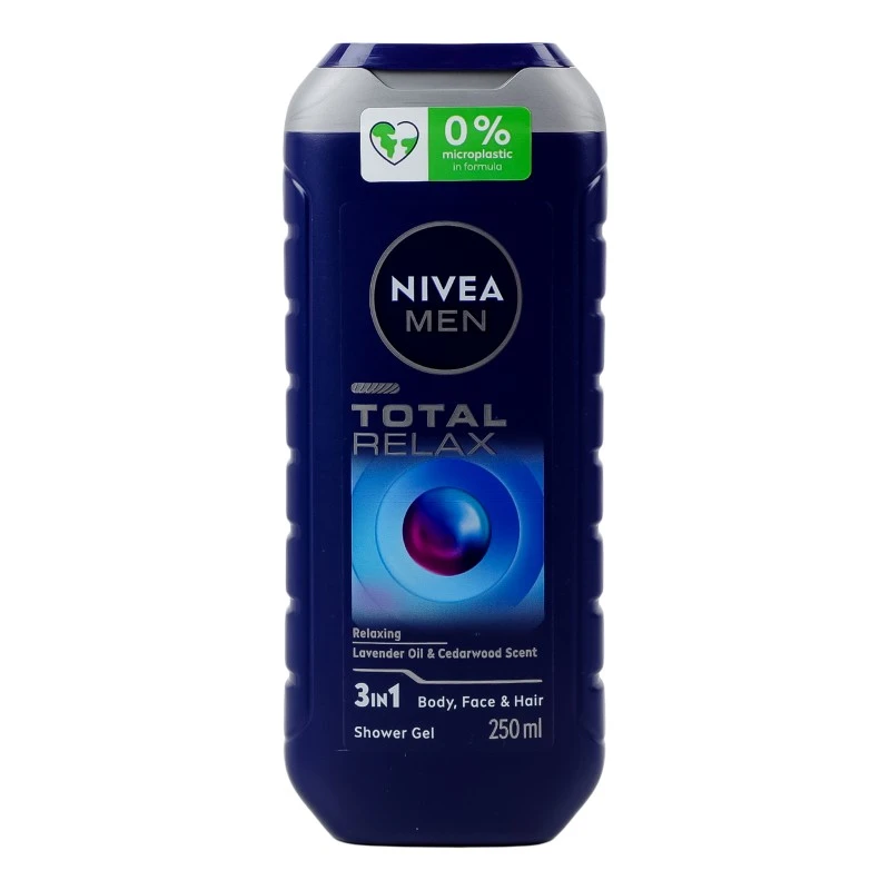 Гель для душу для тіла, обличчя, волосся 3в1 shower повне розслабленя Nivea, 250 мл
