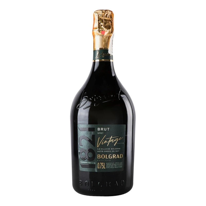 Вино ігристе біле брют 1821 Vintage Bolgrad, 0.75 л