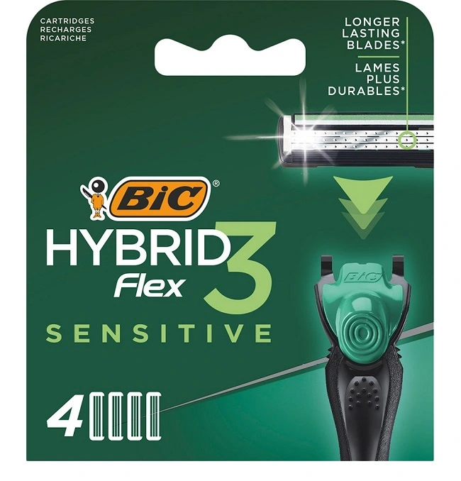 Змінні картриджі для гоління чоловічі Flex 3 Hybrid Bic, 3 шт