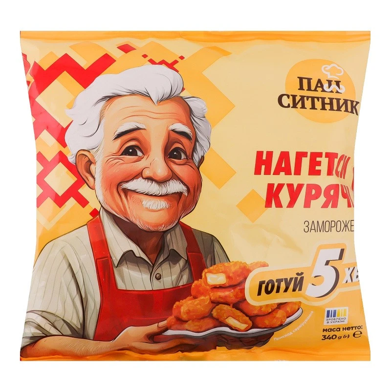 Нагетси заморожені курячі м/у Пан Ситник, 340г